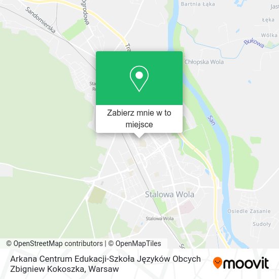 Mapa Arkana Centrum Edukacji-Szkoła Języków Obcych Zbigniew Kokoszka