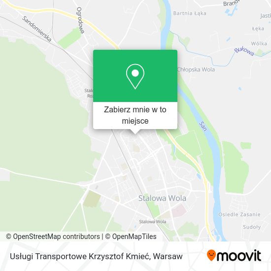 Mapa Usługi Transportowe Krzysztof Kmieć