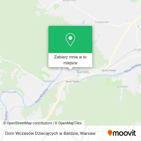 Mapa Dom Wczasów Dziecięcych w Bardzie