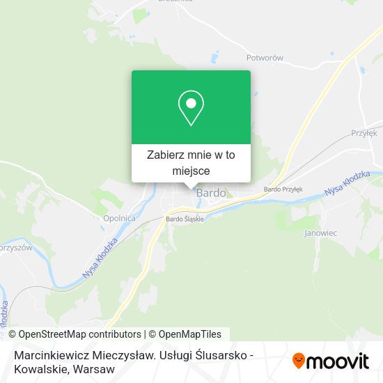 Mapa Marcinkiewicz Mieczysław. Usługi Ślusarsko - Kowalskie