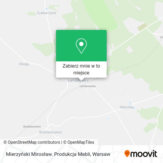 Mapa Mierzyński Mirosław. Produkcja Mebli