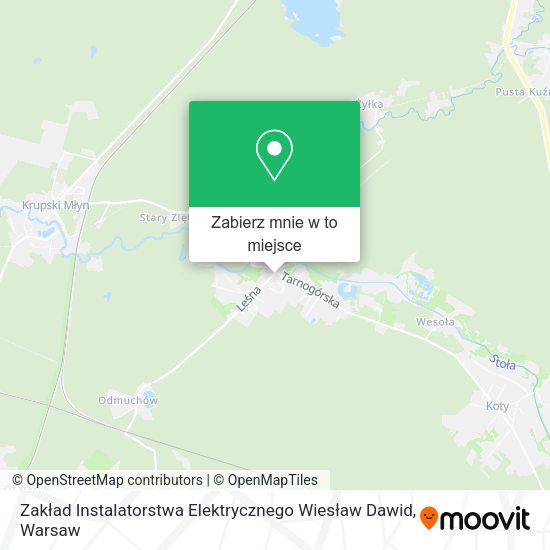 Mapa Zakład Instalatorstwa Elektrycznego Wiesław Dawid