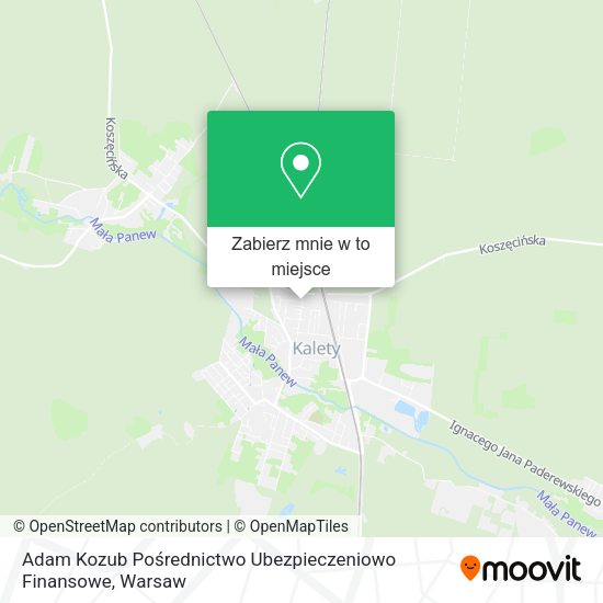 Mapa Adam Kozub Pośrednictwo Ubezpieczeniowo Finansowe