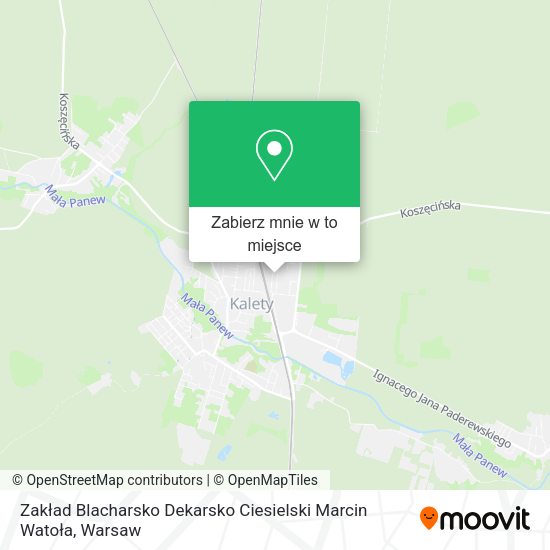 Mapa Zakład Blacharsko Dekarsko Ciesielski Marcin Watoła