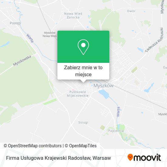 Mapa Firma Usługowa Krajewski Radosław