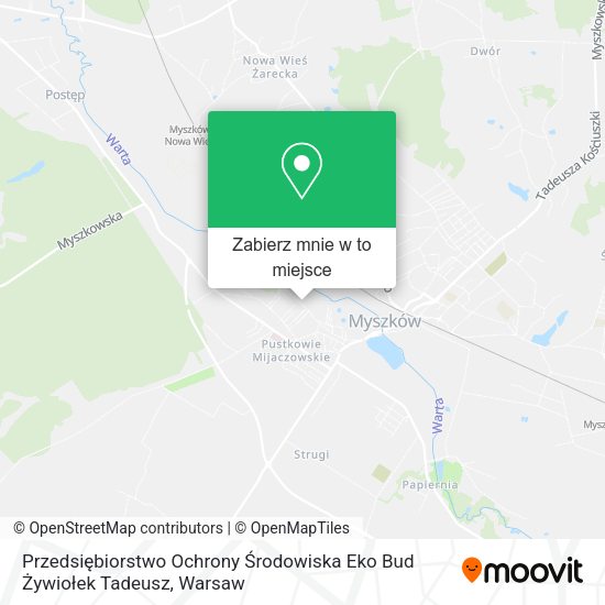 Mapa Przedsiębiorstwo Ochrony Środowiska Eko Bud Żywiołek Tadeusz