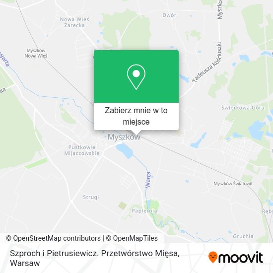 Mapa Szproch i Pietrusiewicz. Przetwórstwo Mięsa