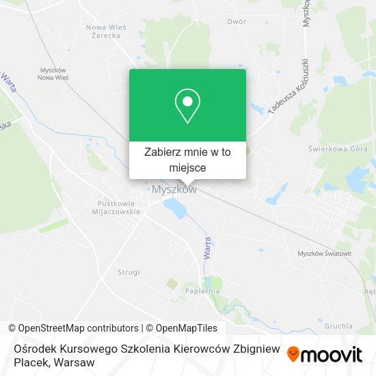 Mapa Ośrodek Kursowego Szkolenia Kierowców Zbigniew Placek