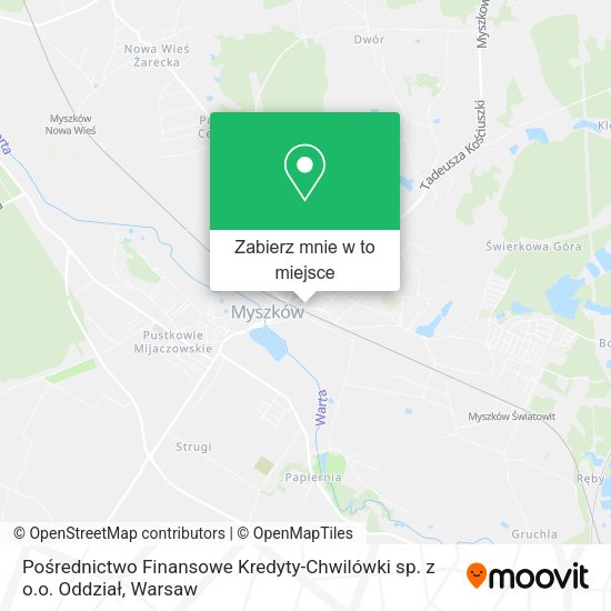 Mapa Pośrednictwo Finansowe Kredyty-Chwilówki sp. z o.o. Oddział