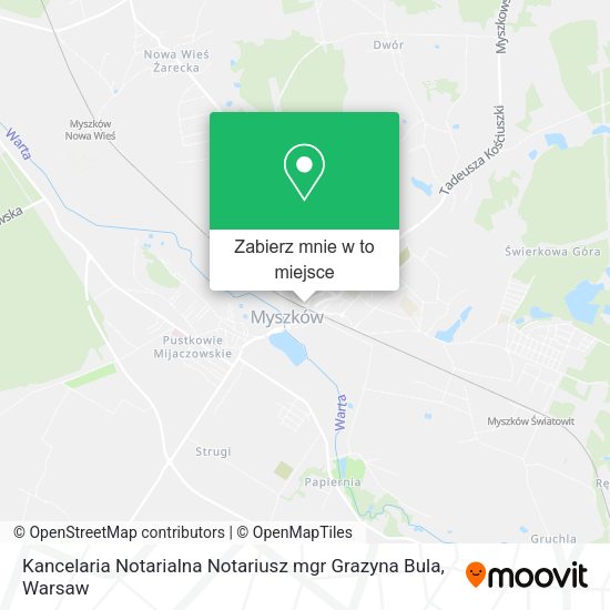 Mapa Kancelaria Notarialna Notariusz mgr Grazyna Bula