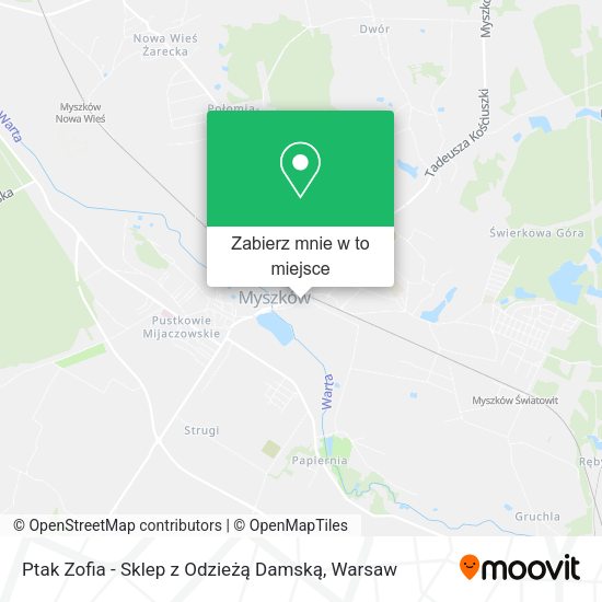 Mapa Ptak Zofia - Sklep z Odzieżą Damską