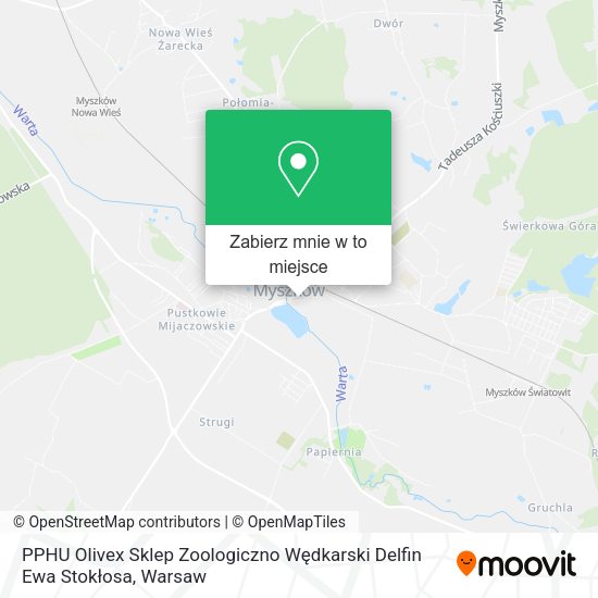 Mapa PPHU Olivex Sklep Zoologiczno Wędkarski Delfin Ewa Stokłosa