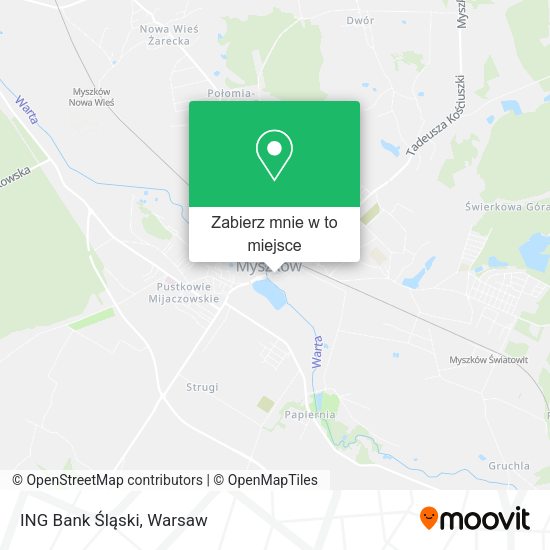 Mapa ING Bank Śląski