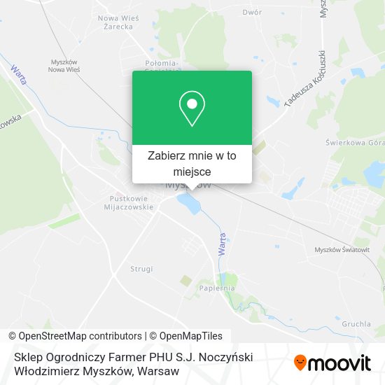 Mapa Sklep Ogrodniczy Farmer PHU S.J. Noczyński Włodzimierz Myszków