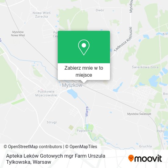 Mapa Apteka Leków Gotowych mgr Farm Urszula Tylkowska