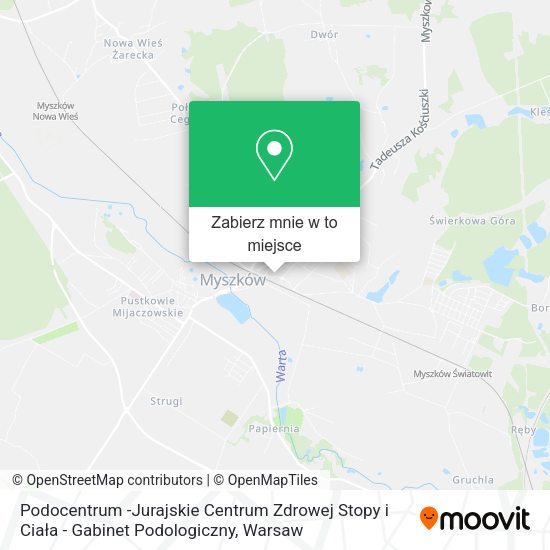 Mapa Podocentrum -Jurajskie Centrum Zdrowej Stopy i Ciała - Gabinet Podologiczny