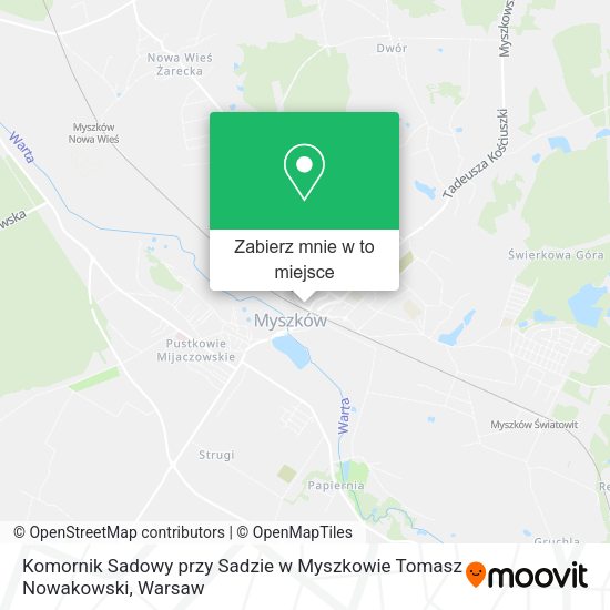 Mapa Komornik Sadowy przy Sadzie w Myszkowie Tomasz Nowakowski