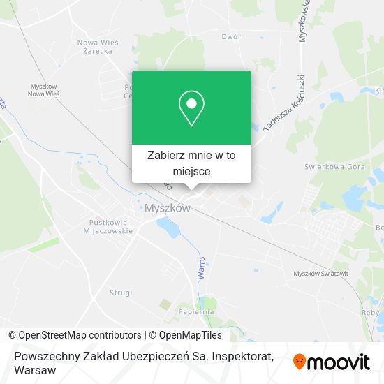 Mapa Powszechny Zakład Ubezpieczeń Sa. Inspektorat