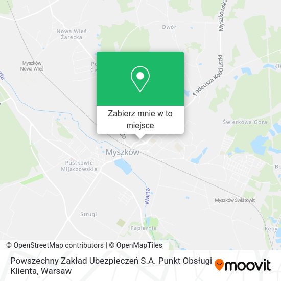 Mapa Powszechny Zakład Ubezpieczeń S.A. Punkt Obsługi Klienta