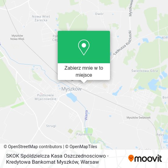 Mapa SKOK Spóldzielcza Kasa Oszczednosciowo - Kredytowa Bankomat Myszków