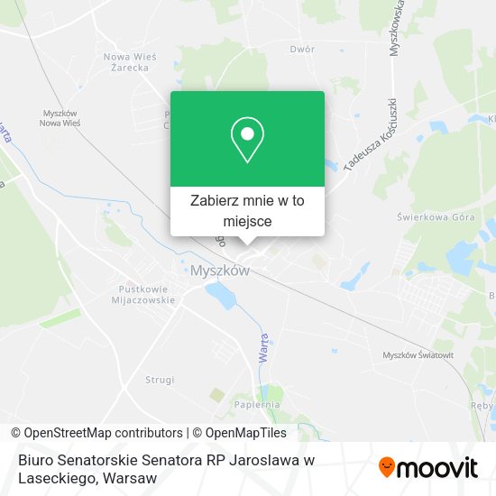 Mapa Biuro Senatorskie Senatora RP Jaroslawa w Laseckiego