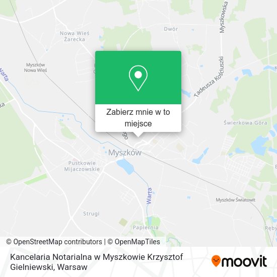 Mapa Kancelaria Notarialna w Myszkowie Krzysztof Gielniewski