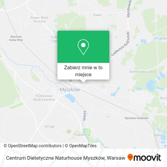 Mapa Centrum Dietetyczne Naturhouse Myszków