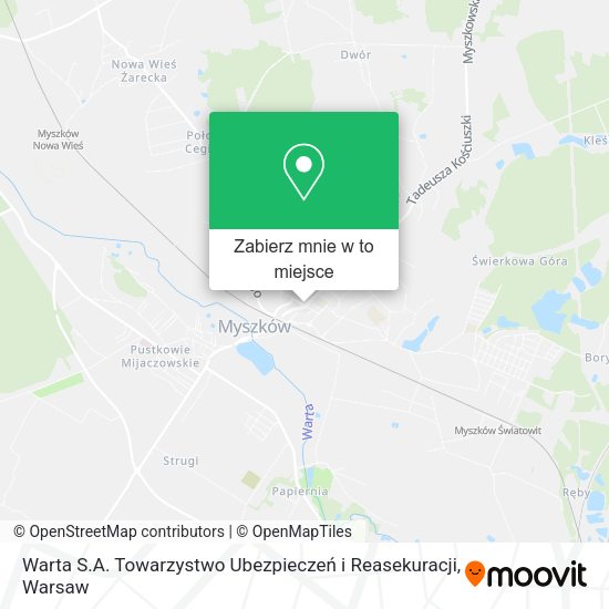 Mapa Warta S.A. Towarzystwo Ubezpieczeń i Reasekuracji