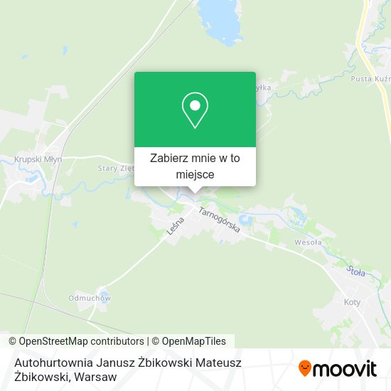 Mapa Autohurtownia Janusz Żbikowski Mateusz Żbikowski