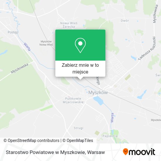 Mapa Starostwo Powiatowe w Myszkowie