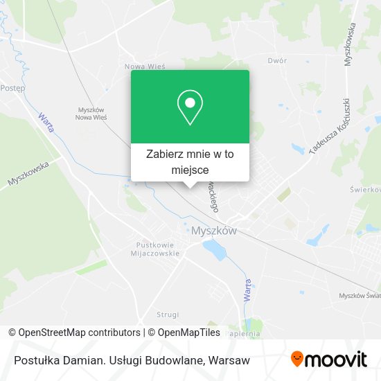 Mapa Postułka Damian. Usługi Budowlane