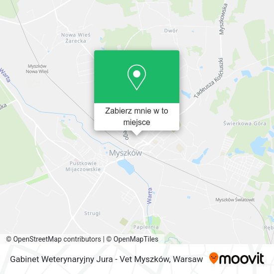 Mapa Gabinet Weterynaryjny Jura - Vet Myszków