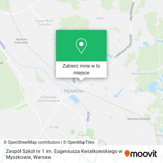 Mapa Zespół Szkół nr 1 im. Eugeniusza Kwiatkowskiego w Myszkowie