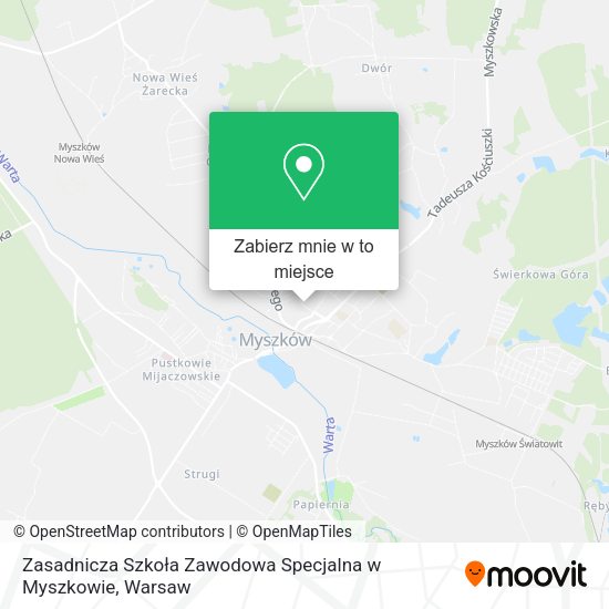 Mapa Zasadnicza Szkoła Zawodowa Specjalna w Myszkowie