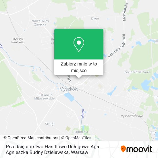 Mapa Przedsiębiorstwo Handlowo Usługowe Aga Agnieszka Budny Dzielawska