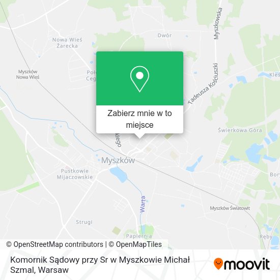 Mapa Komornik Sądowy przy Sr w Myszkowie Michał Szmal