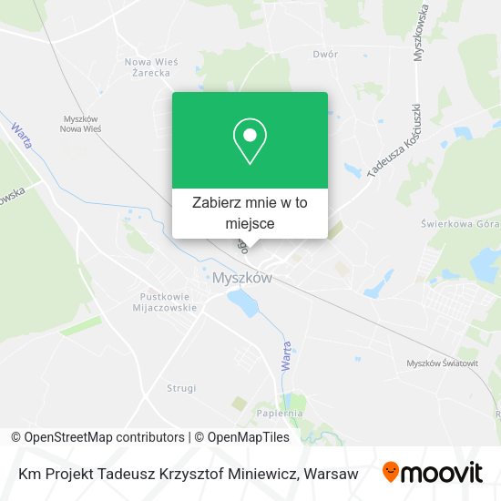 Mapa Km Projekt Tadeusz Krzysztof Miniewicz