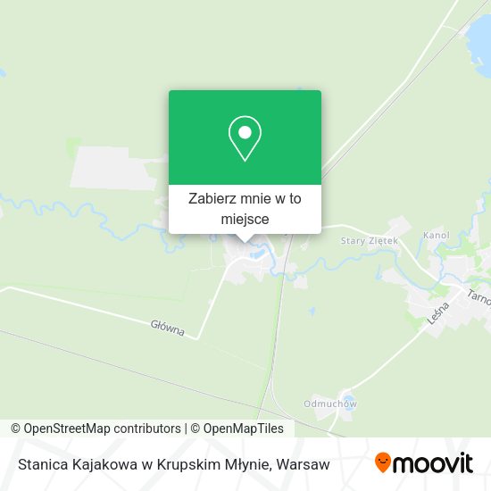 Mapa Stanica Kajakowa w Krupskim Młynie