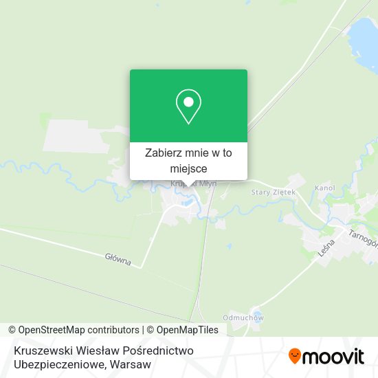 Mapa Kruszewski Wiesław Pośrednictwo Ubezpieczeniowe