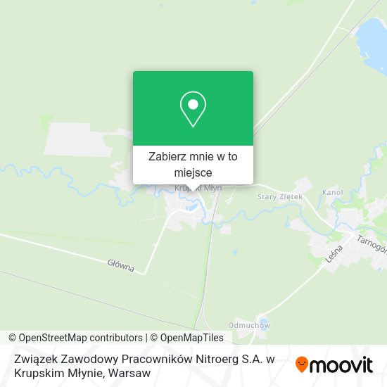 Mapa Związek Zawodowy Pracowników Nitroerg S.A. w Krupskim Młynie