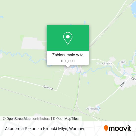 Mapa Akademia Piłkarska Krupski Młyn