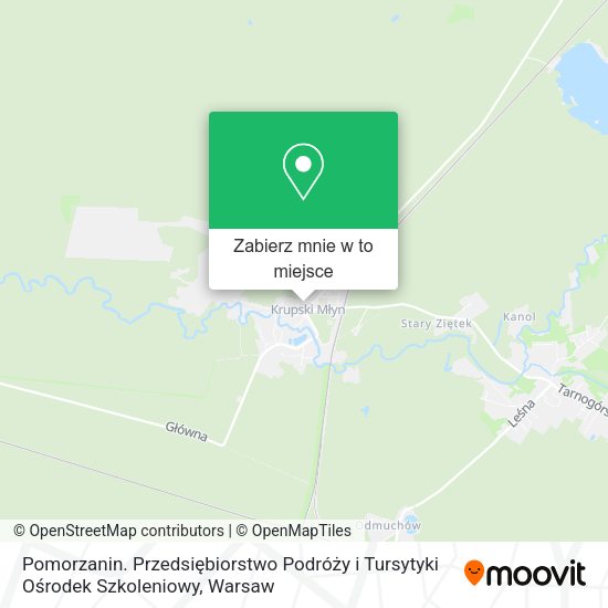 Mapa Pomorzanin. Przedsiębiorstwo Podróży i Tursytyki Ośrodek Szkoleniowy