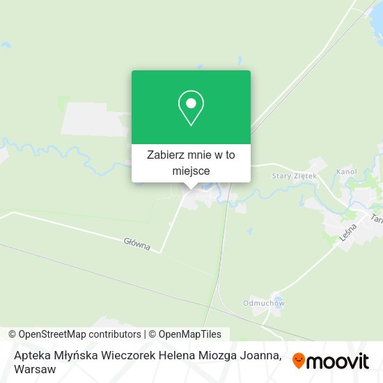 Mapa Apteka Młyńska Wieczorek Helena Miozga Joanna