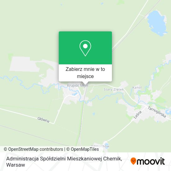 Mapa Administracja Spółdzielni Mieszkaniowej Chemik