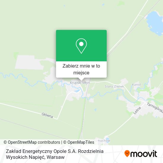 Mapa Zakład Energetyczny Opole S.A. Rozdzielnia Wysokich Napięć