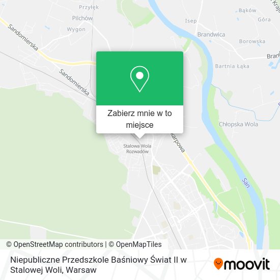 Mapa Niepubliczne Przedszkole Baśniowy Świat II w Stalowej Woli