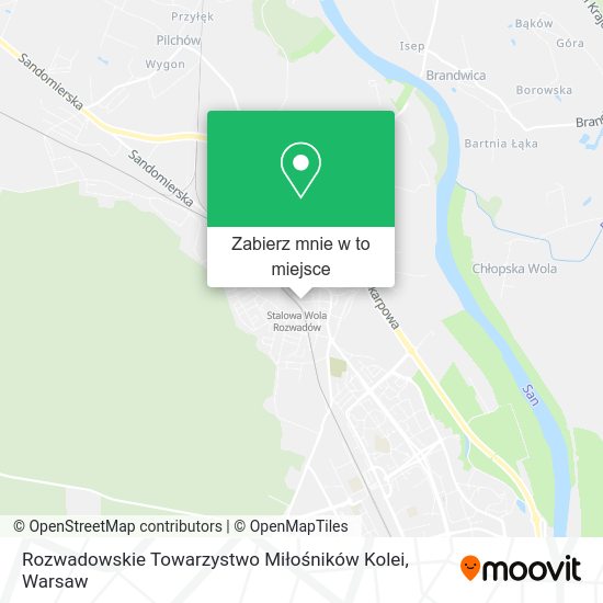 Mapa Rozwadowskie Towarzystwo Miłośników Kolei