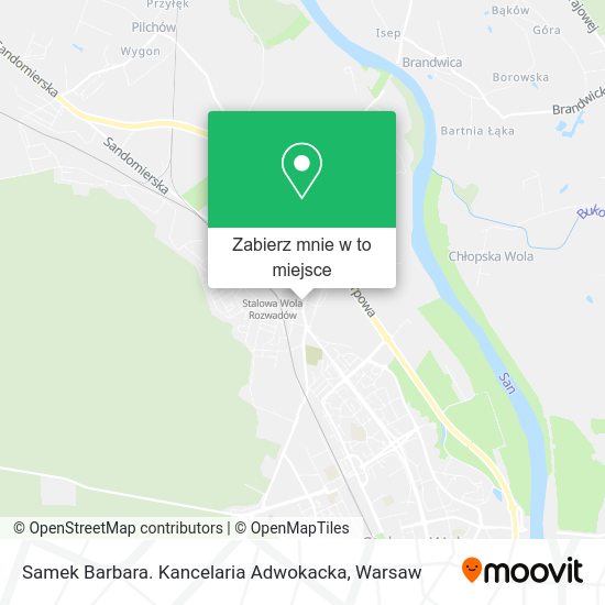 Mapa Samek Barbara. Kancelaria Adwokacka