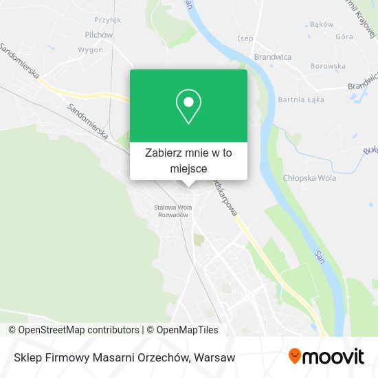 Mapa Sklep Firmowy Masarni Orzechów