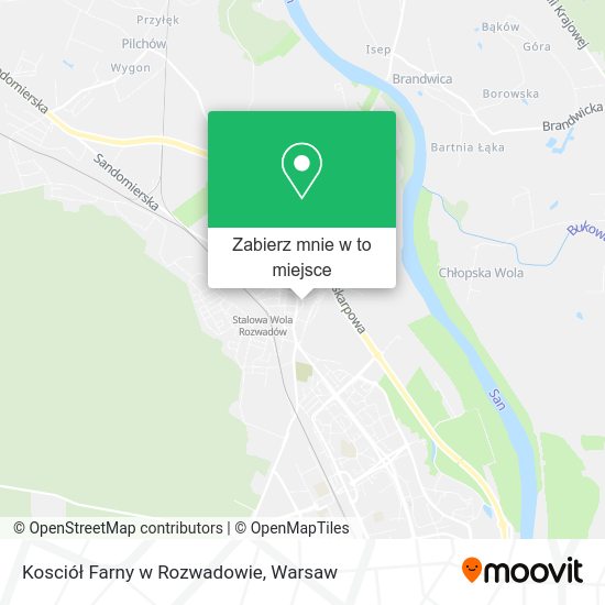 Mapa Kosciół Farny w Rozwadowie